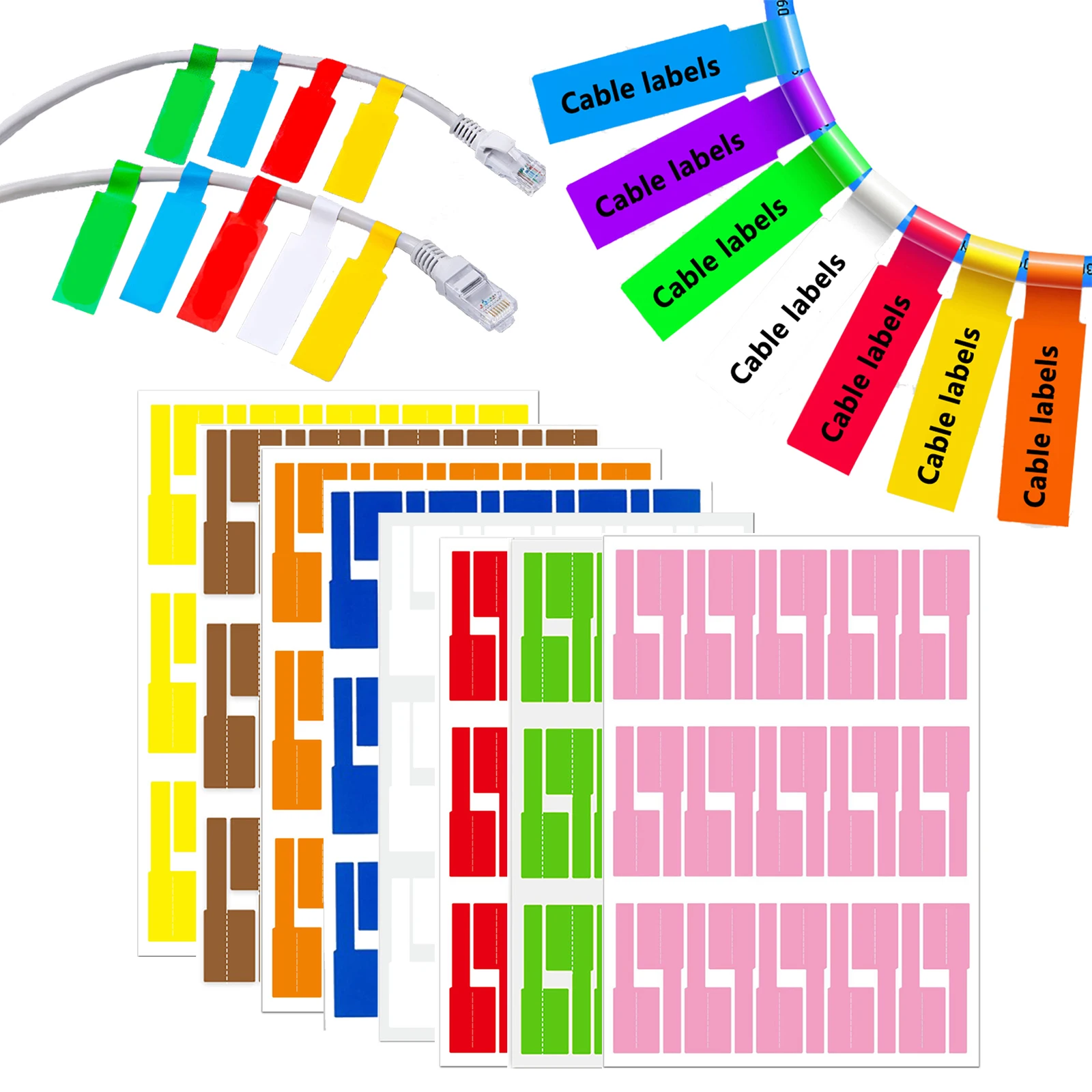 Industrial Lasers - 240 Buah Label Kabel Berperekat Warna-warni