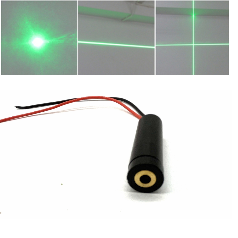 Industrial Laser Line - Modul Laser hijau 1240 titik/garis/silang, 515nm