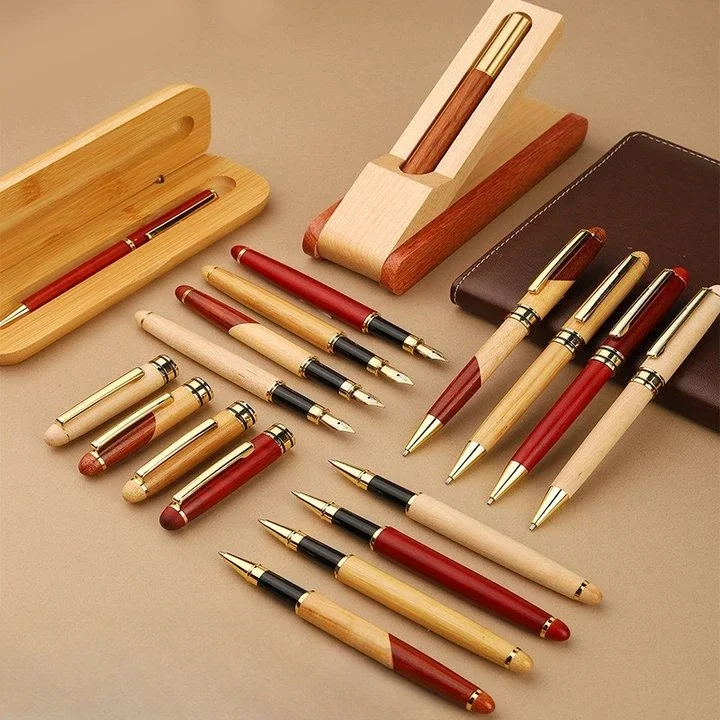 Industrial Laser Pen - Pulpen tanda tangan kayu bambu LOGO