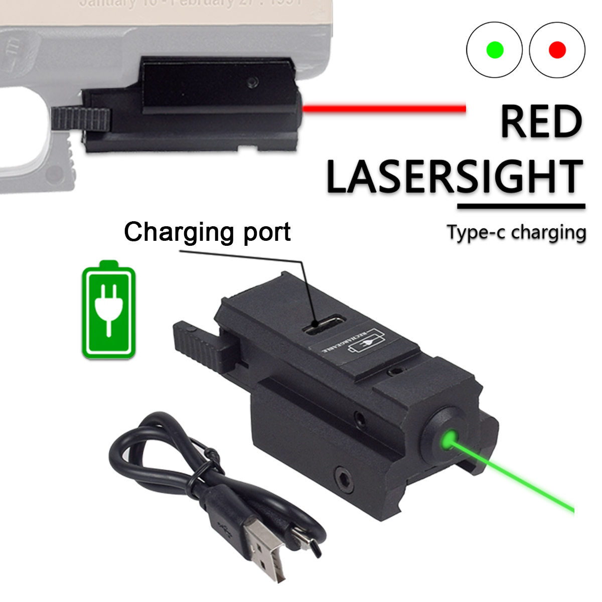 Industrial Laser Pointer - Penunjuk Laser Merah Hijau USB Charging