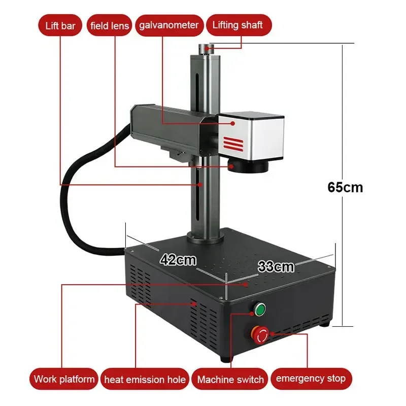 Mesin Penanda Laser Serat Mini - Industrial Laser Marking Machine ulasan dan harga