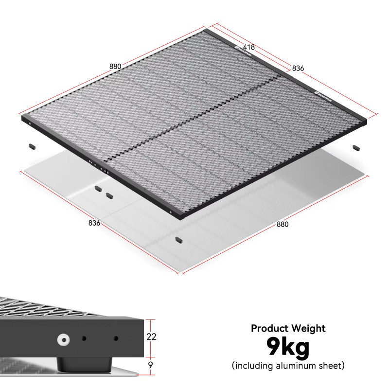 Panel Kerja Sarang Lebah H4 84 - Honeycomb Laser Bed ulasan dan harga