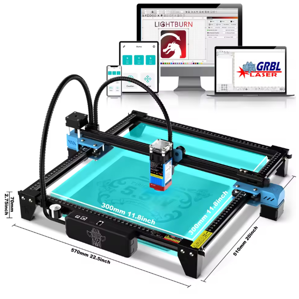 TwoTrees TTS-55 Pro/TTS-10 Pro - Industrial Laser Engraver ulasan dan harga