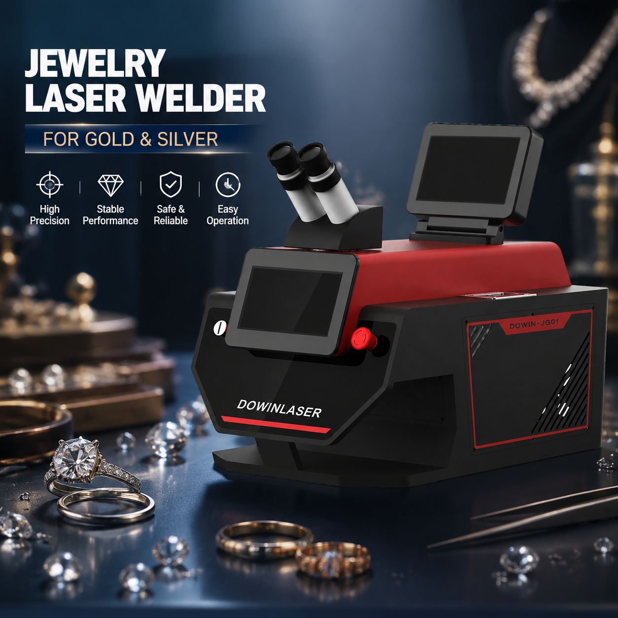 Mesin Las Laser Perhiasan YAG  - Industrial Yag Laser ulasan dan harga